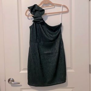 Green mini cocktail dress